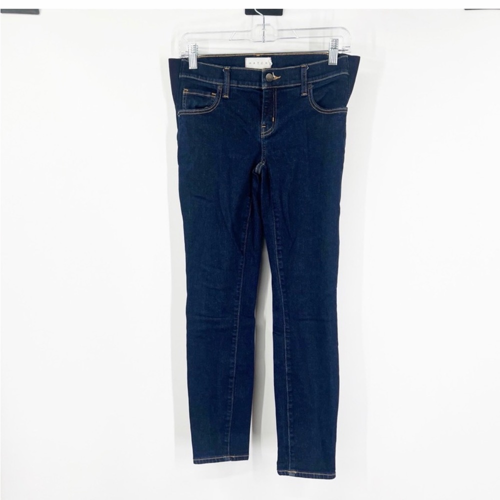 Hatch Dark Blue Maternity Skinny Jeans